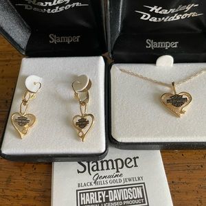 Harley Davidson NEW necklace and matching earrings set!